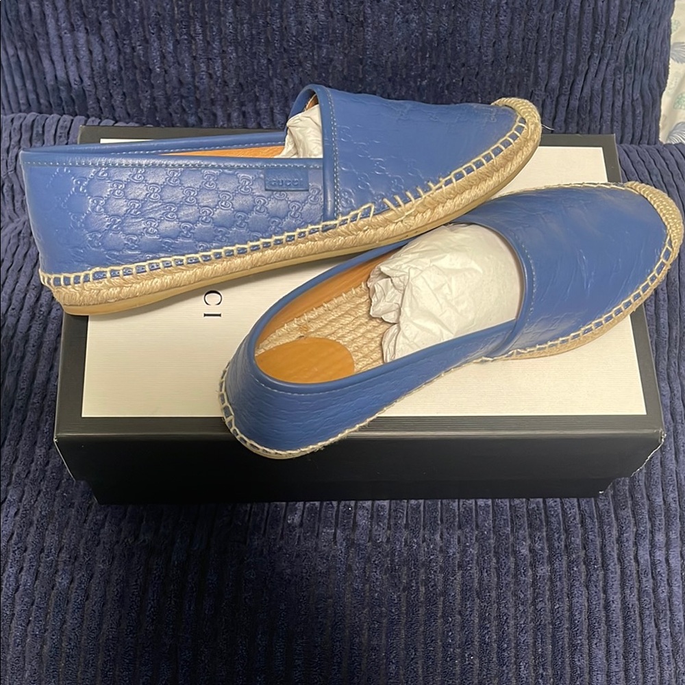 Gucci Blue Espadrille Shoes for Women - Picture 3 of 9